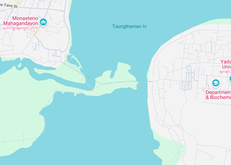 Map of U Bein Bridge, Amarapura