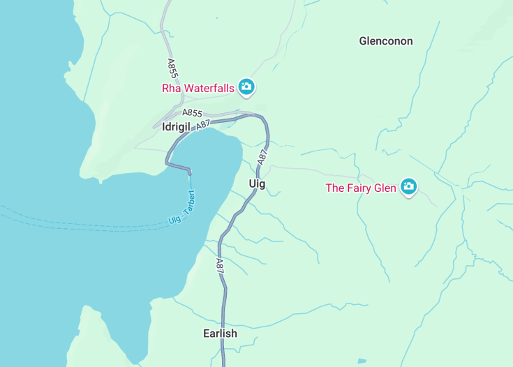 Map of Uig, Scotland (United Kingdom)