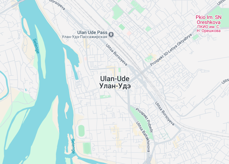 Map of Ulan-Ude, Russia