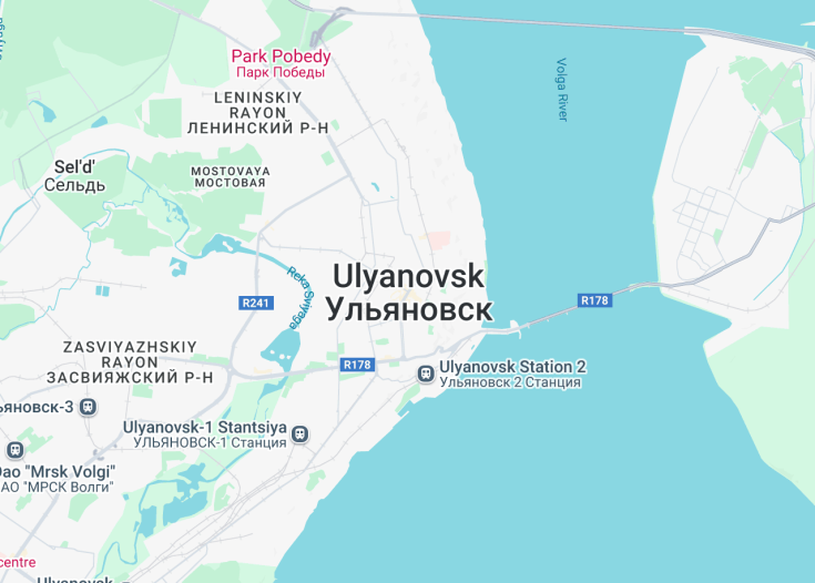 Map of Ulyanovsk, Russia