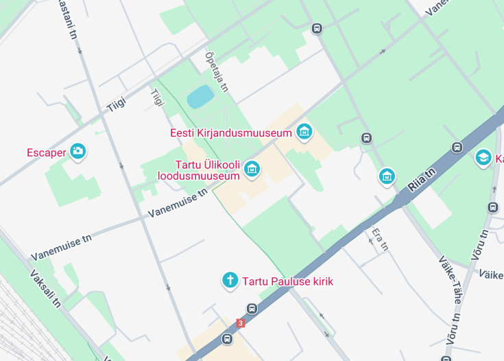 Map of University of Tartu Natural History Museum, Tartu