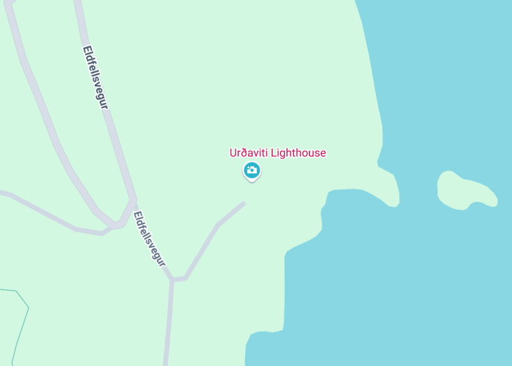 Map of Urðaviti Lighthouse, Vestmannaeyjar (Iceland)