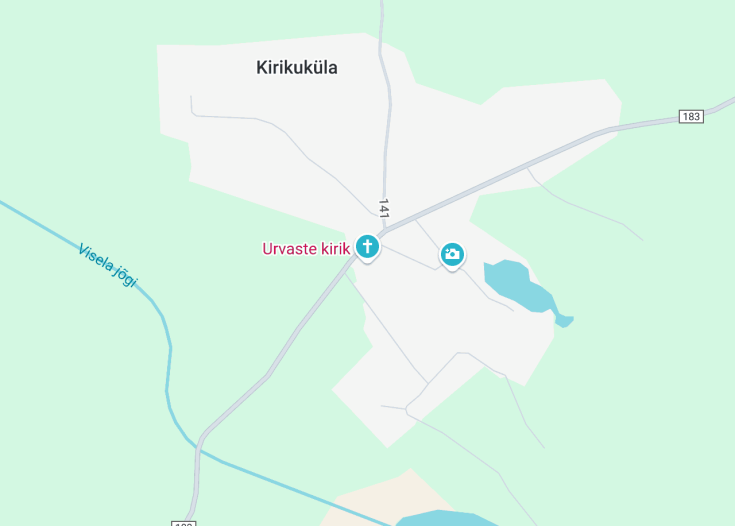 Map of Urvaste Church, Urvaste