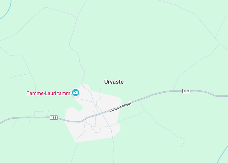 Map of Urvaste, Estonia