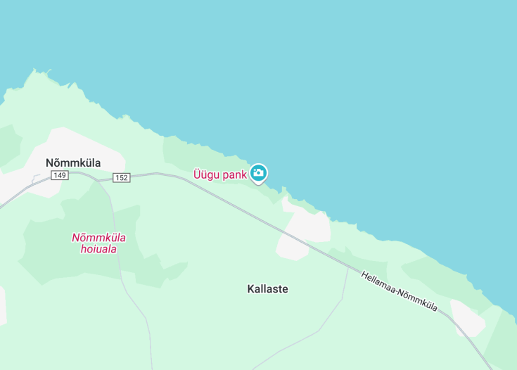 Map of Üügu Cliff, Muhu