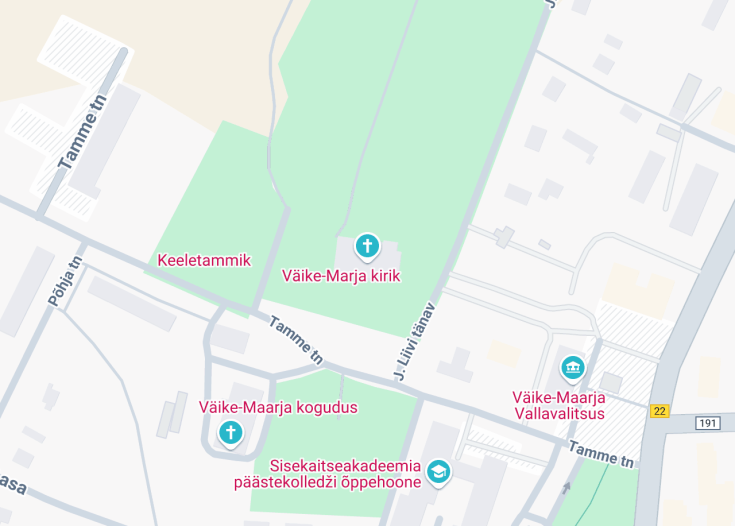 Map of Väike-Marja kirik, Väike-Maarja