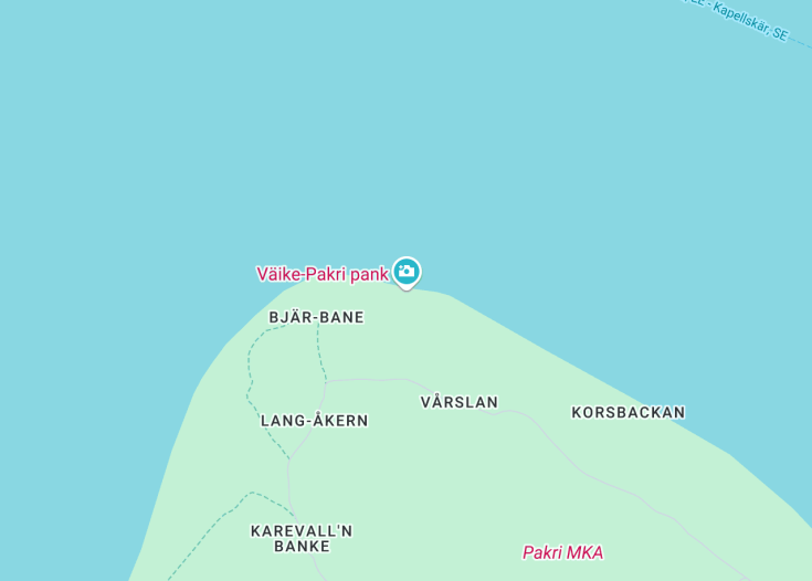 Map of Väike-Pakri pank, Väike-Pakri