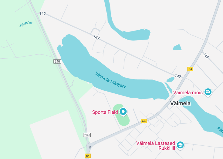 Map of Väimela Mäejärv, Väimela