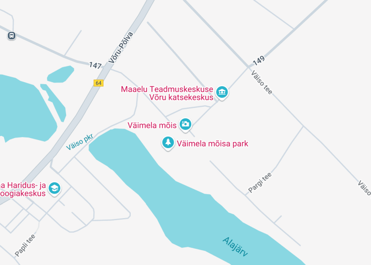 Map of Väimela mõis, Väimela