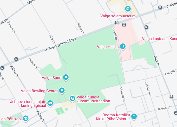 Map of Valga discgolfi park, Valga