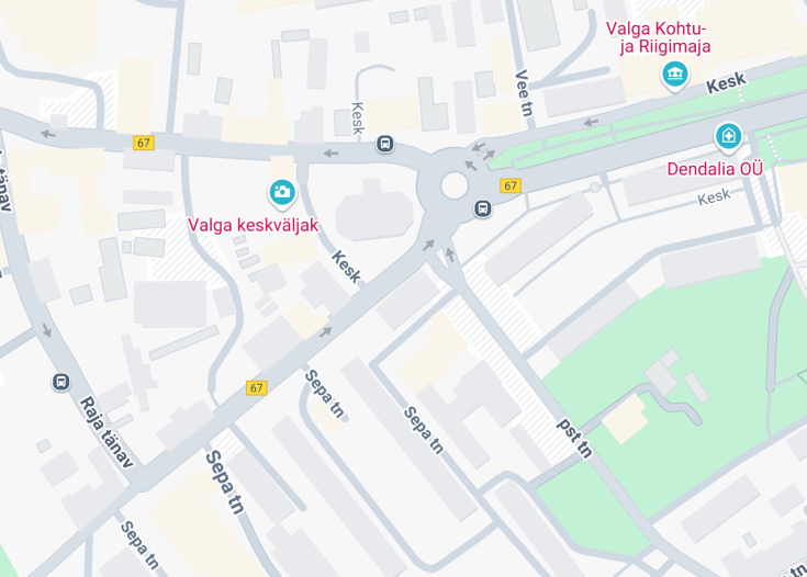 Map of Valga Town Hall, Valga