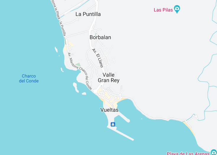 Map of Valle Gran Rey, La Gomera (Canaries, Spain)