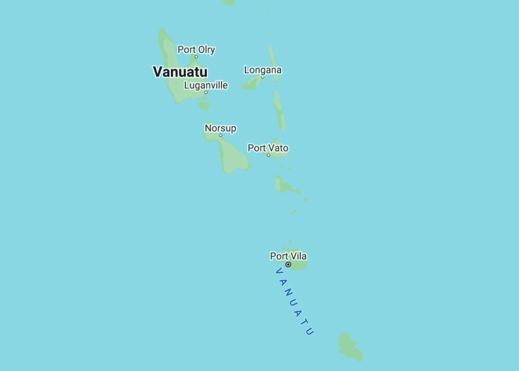 Map of Vanuatu, 