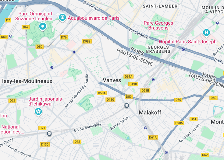 Map of Vanves, France