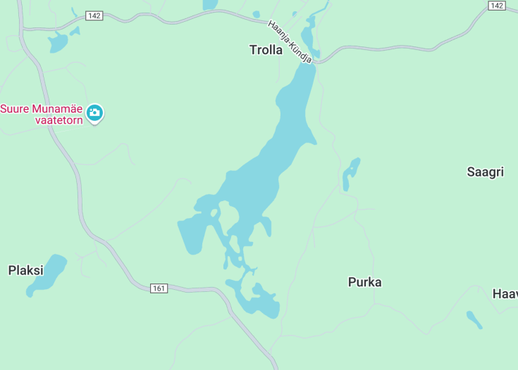 Map of Vaskna lake, Haanja