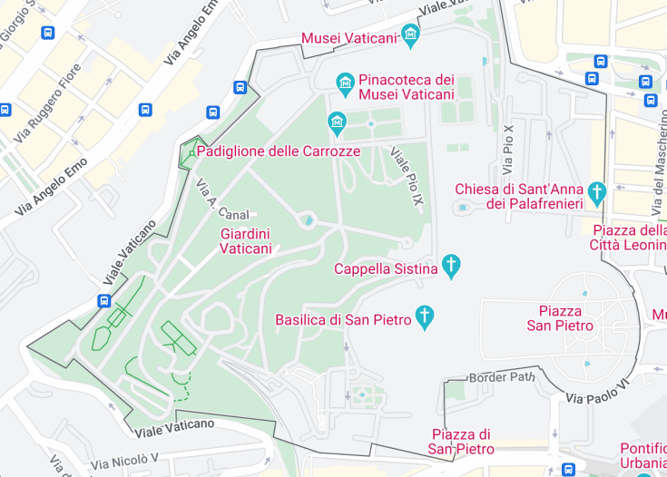 Map of Vatican City, Holy See