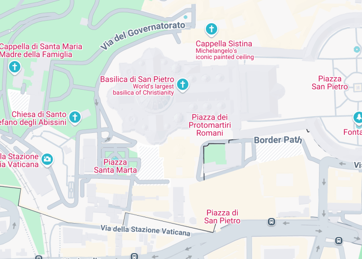 Map of Vatican Necropolis, Vatican City