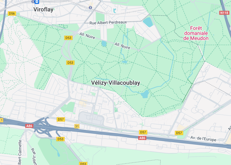 Map of Vélizy-Villacoublay, France