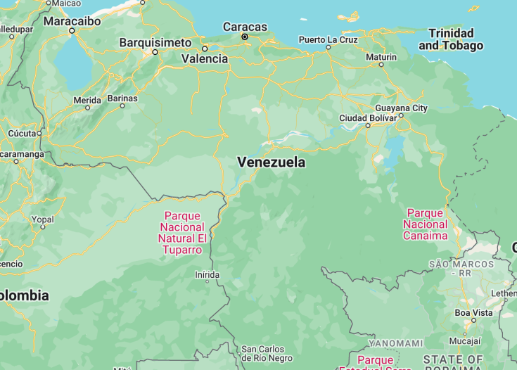 Map of Venezuela, 