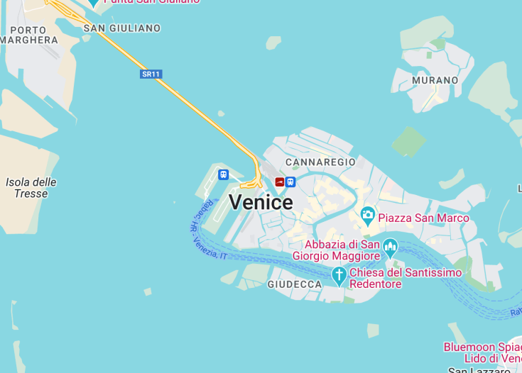 Map of Venice, Italy