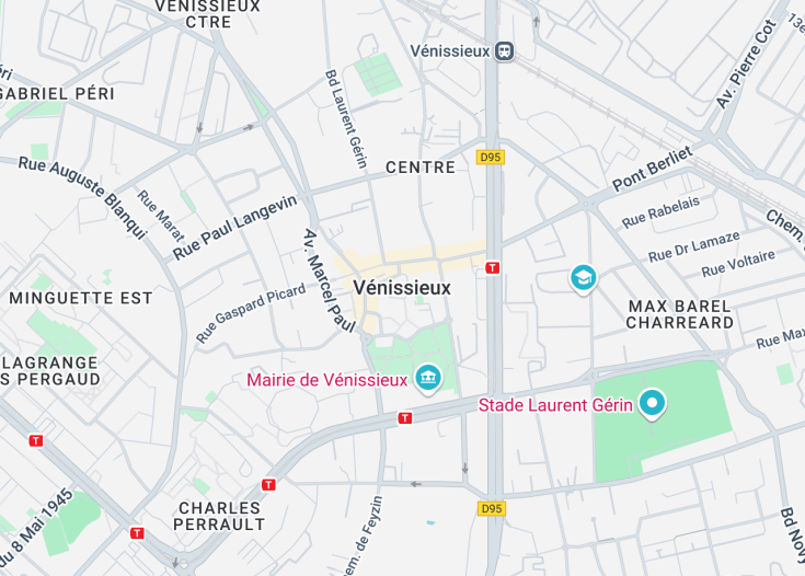 Map of Vénissieux, France