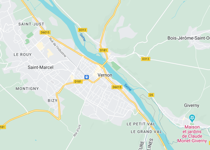 Map of Vernon, France