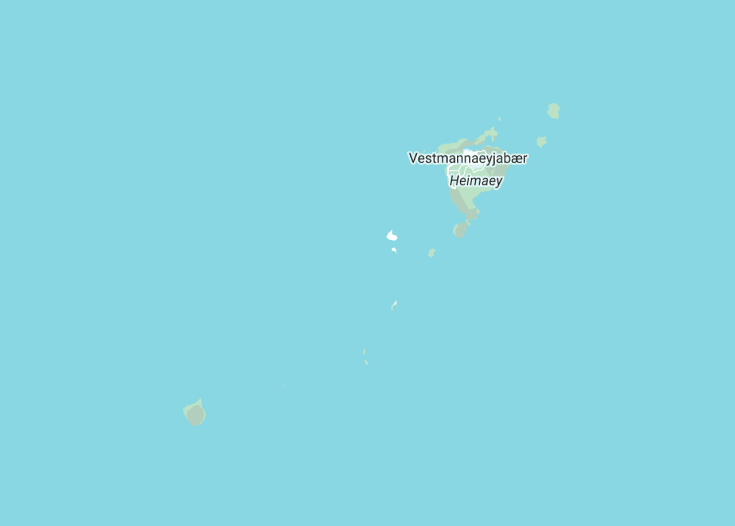 Map of Vestmannaeyjar (Iceland), 