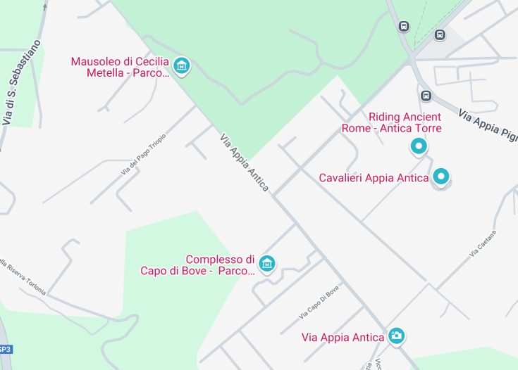 Map of Via Appia Antica, Rome