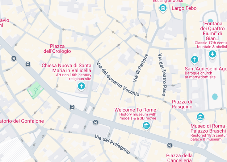 Map of Via del Governo Vecchio, Rome