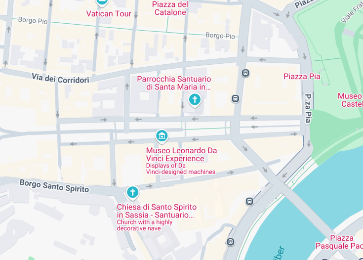 Map of Via della Conciliazione, Rome