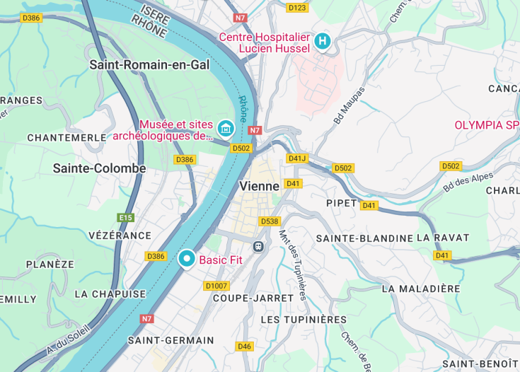 Map of Vienne, France