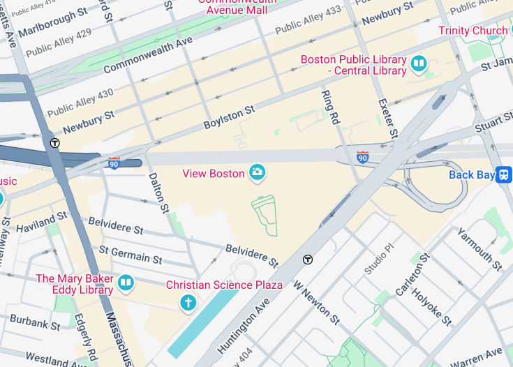 Map of View Boston observation deck, Boston