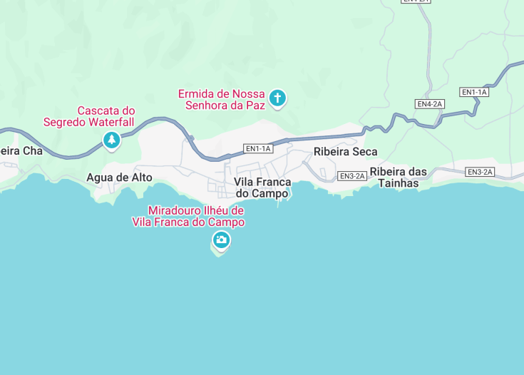 Map of Vila Franca do Campo, Azores (Portugal)