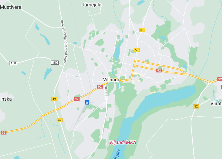 Map of Viljandi, Estonia