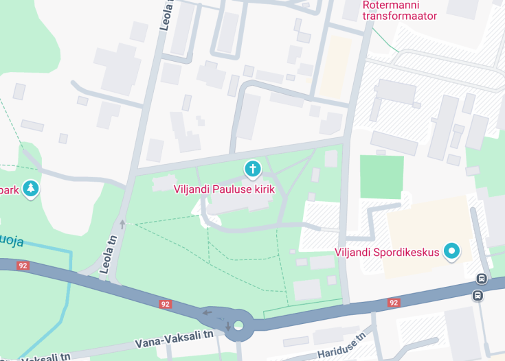 Map of Viljandi St. Paul’s church, Viljandi