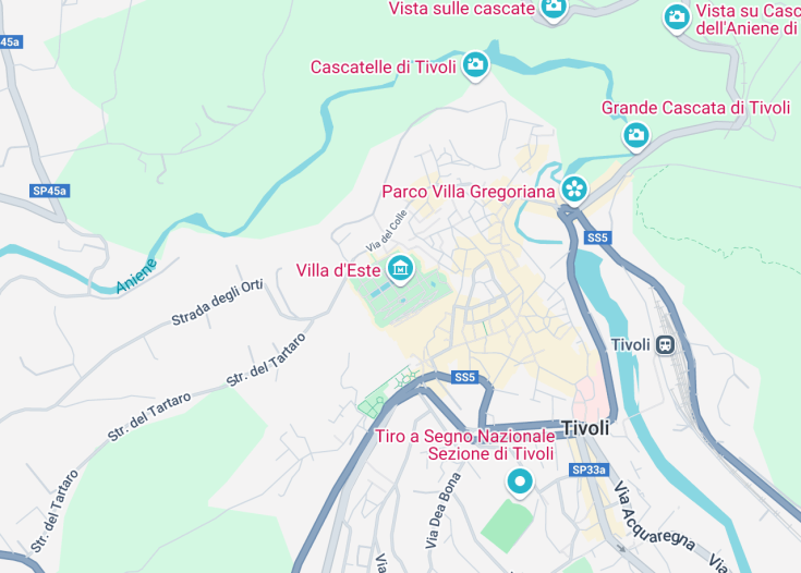 Map of Villa d’Este, Tivoli