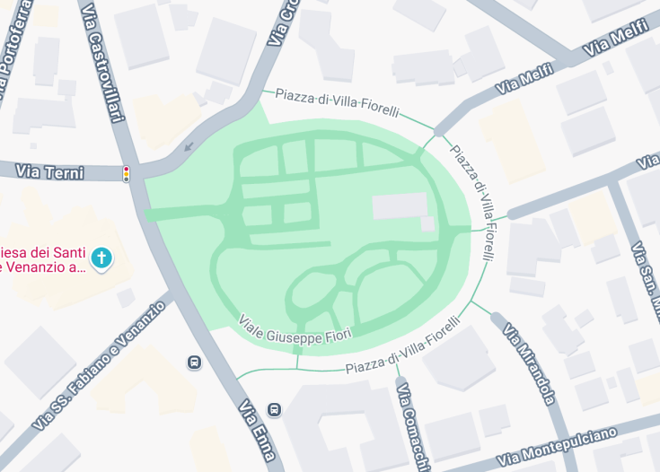 Map of Villa Fiorelli, Rome