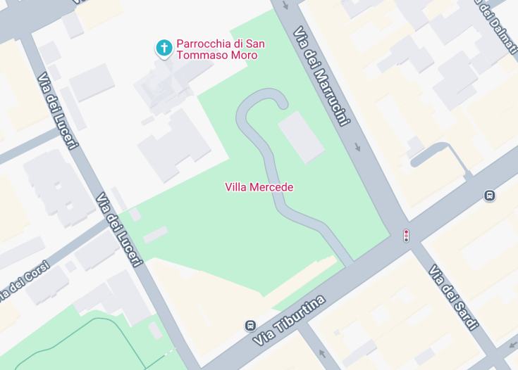 Map of Villa Mercede, Rome