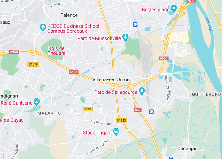 Map of Villenave-d’Ornon, France