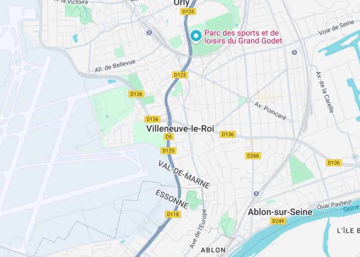 Map of Villeneuve-le-Roi, France