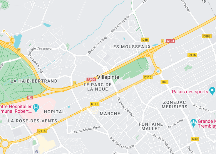 Map of Villepinte, France