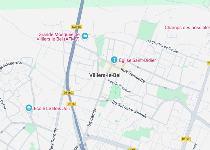 Map of Villiers-le-Bel, France