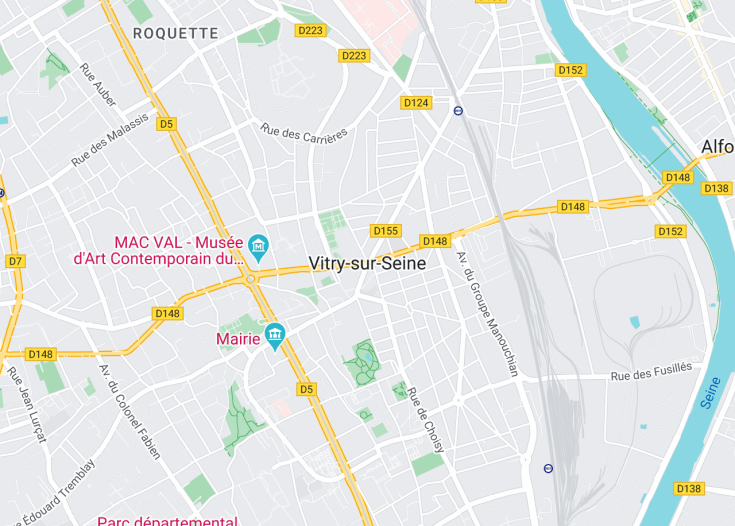 Map of Vitry-sur-Seine, France