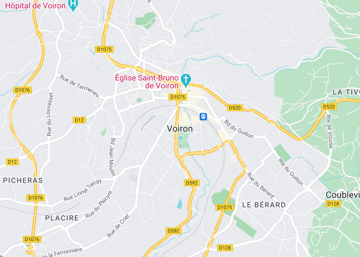 Map of Voiron, 