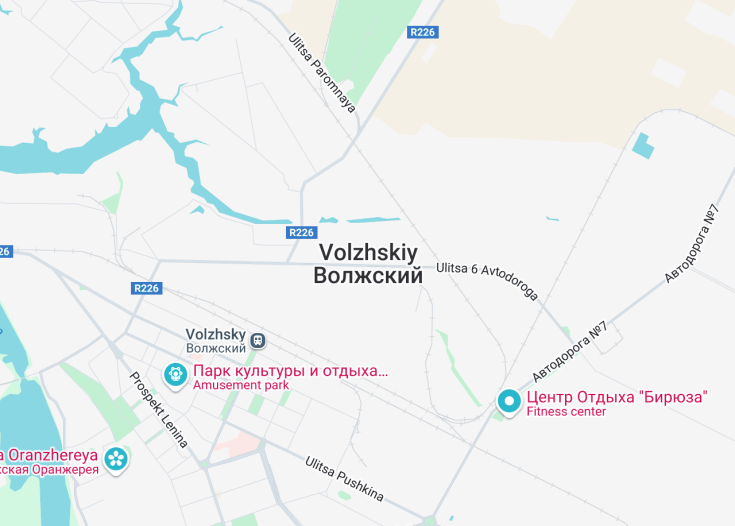 Map of Volzhsky, Russia