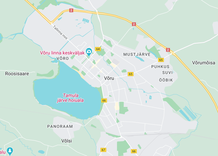 Map of Võru, Estonia