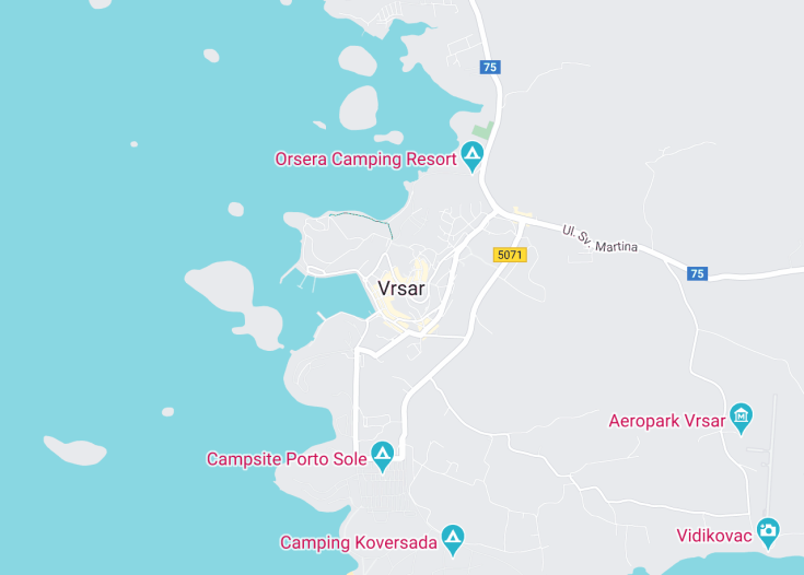 Map of Vrsar, Croatia