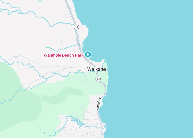 Map of Waikane, Hawaii (USA)