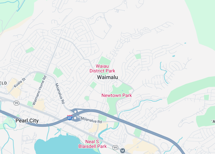 Map of Waimalu, Hawaii (USA)