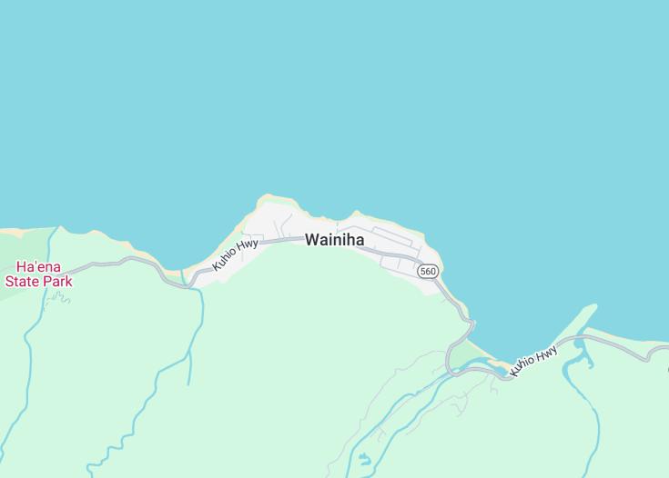 Map of Wainiha, Hawaii (USA)